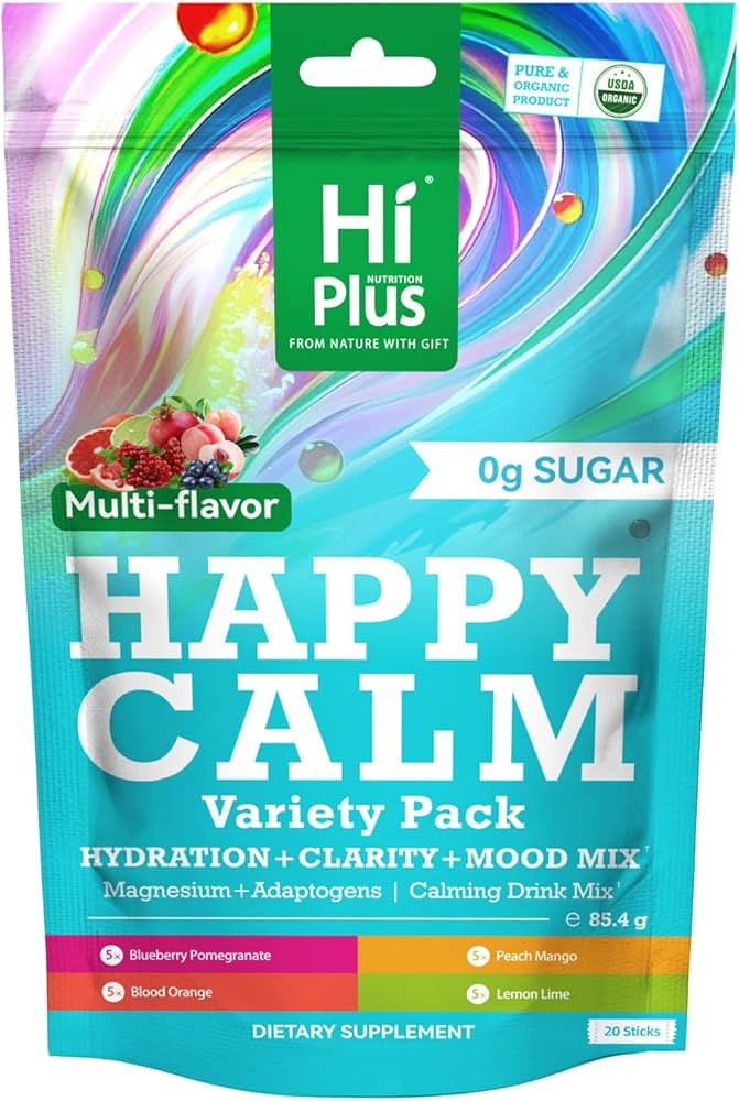 Happy Calm-Calming Drink Mix with KSM-66 Ashwagandha, Vitamin D3, Magnesium, Mood&Sleep,lmproved ... | Amazon (US)