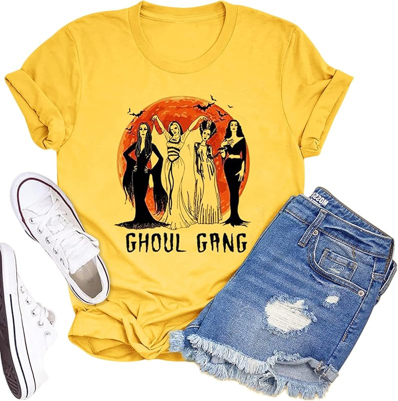 Womens Hocus Pocus Sanderson Sisters T-Shirt Funny Halloween Witchs Costumes Classic Movie Tee To... | Amazon (US)