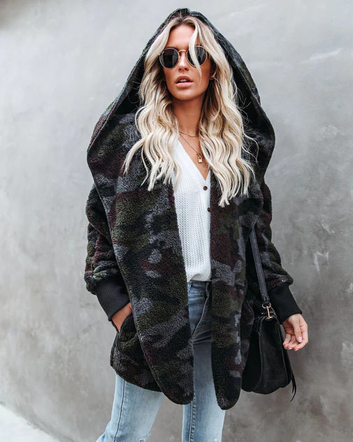 The Coziest Yet Pocketed Cardigan - Camo | VICI
