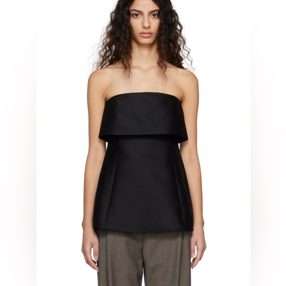 Toteme Black Foldover Blouse | Poshmark