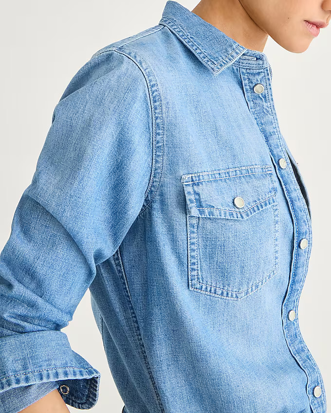 Wren slim western chambray shirt in Callie wash | J. Crew US