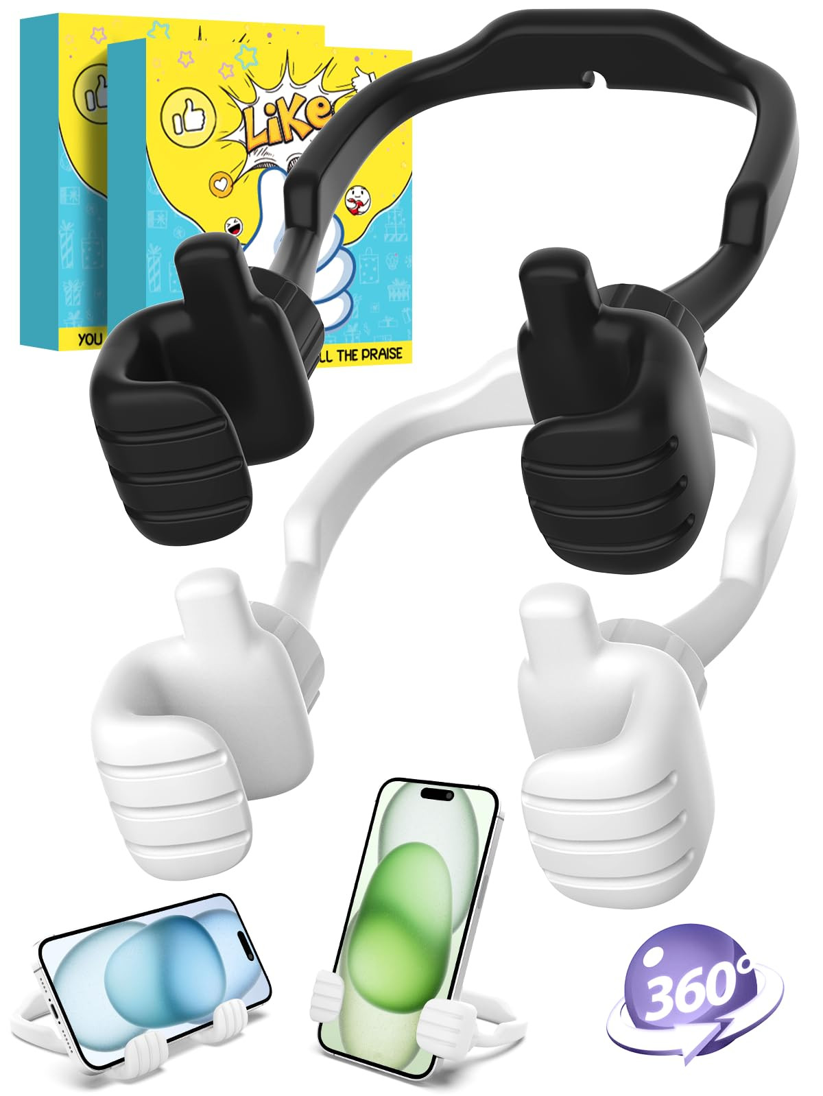 Dad Gifts for Fathers Day from Daughter Son Cell Phone Stand: 2 Pack UPGRADE Adjustable Thumbs Up... | Amazon (US)