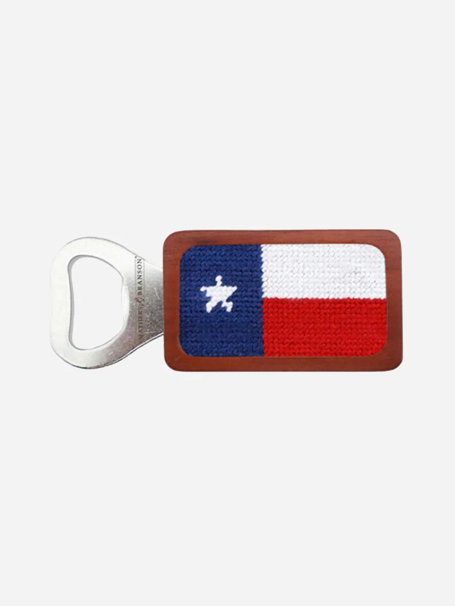 Smathers & Branson Texas Flag Needlepoint Bottle Opener | Saint Bernard