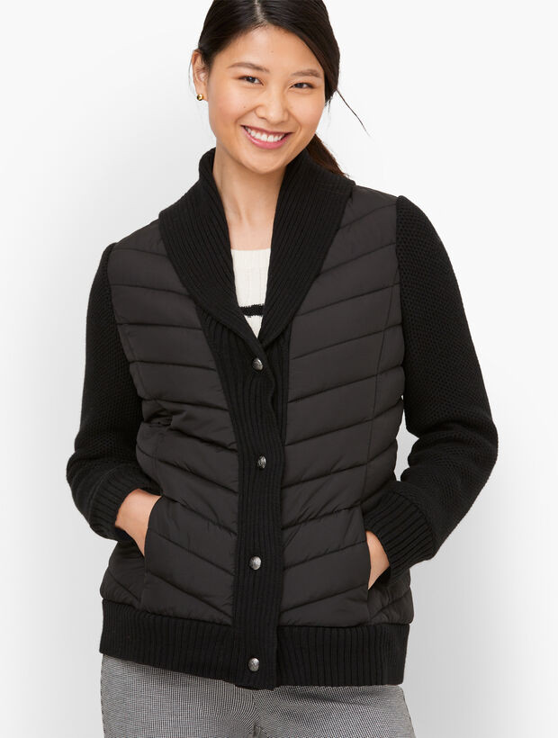 Sweater Sleeve Puffer Jacket | Talbots