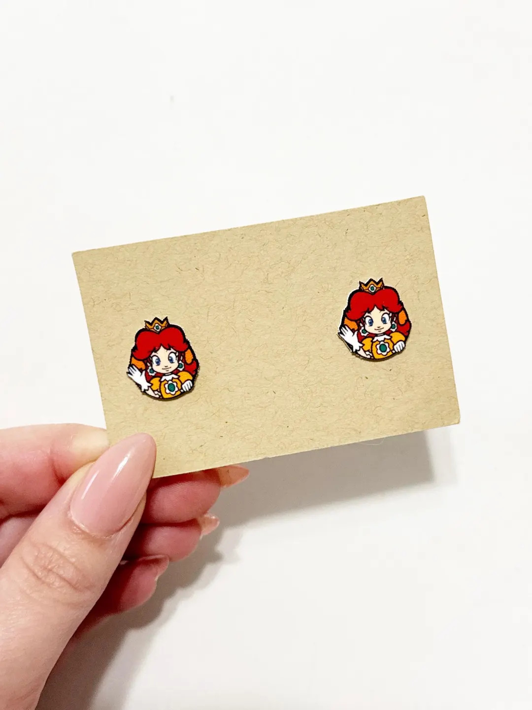 Orange video game princess daisy stud earrings | Etsy (US)