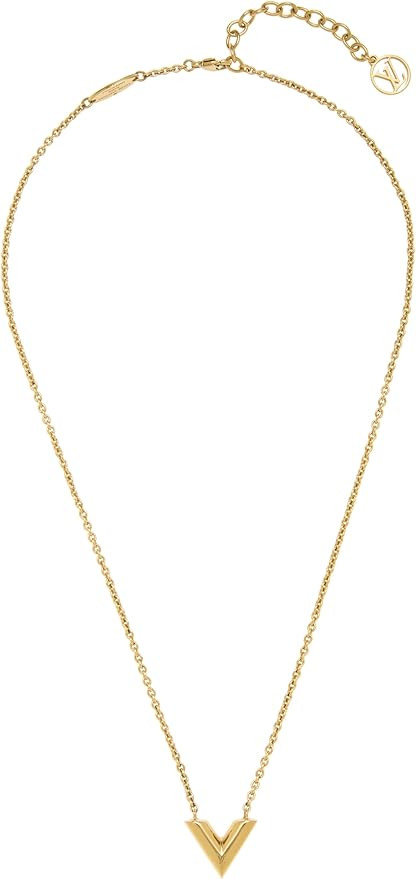 Amazon.com: Louis Vuitton, Pre-loved Gold Essential V Necklace, Gold : Amazon Luxury | Amazon (US)