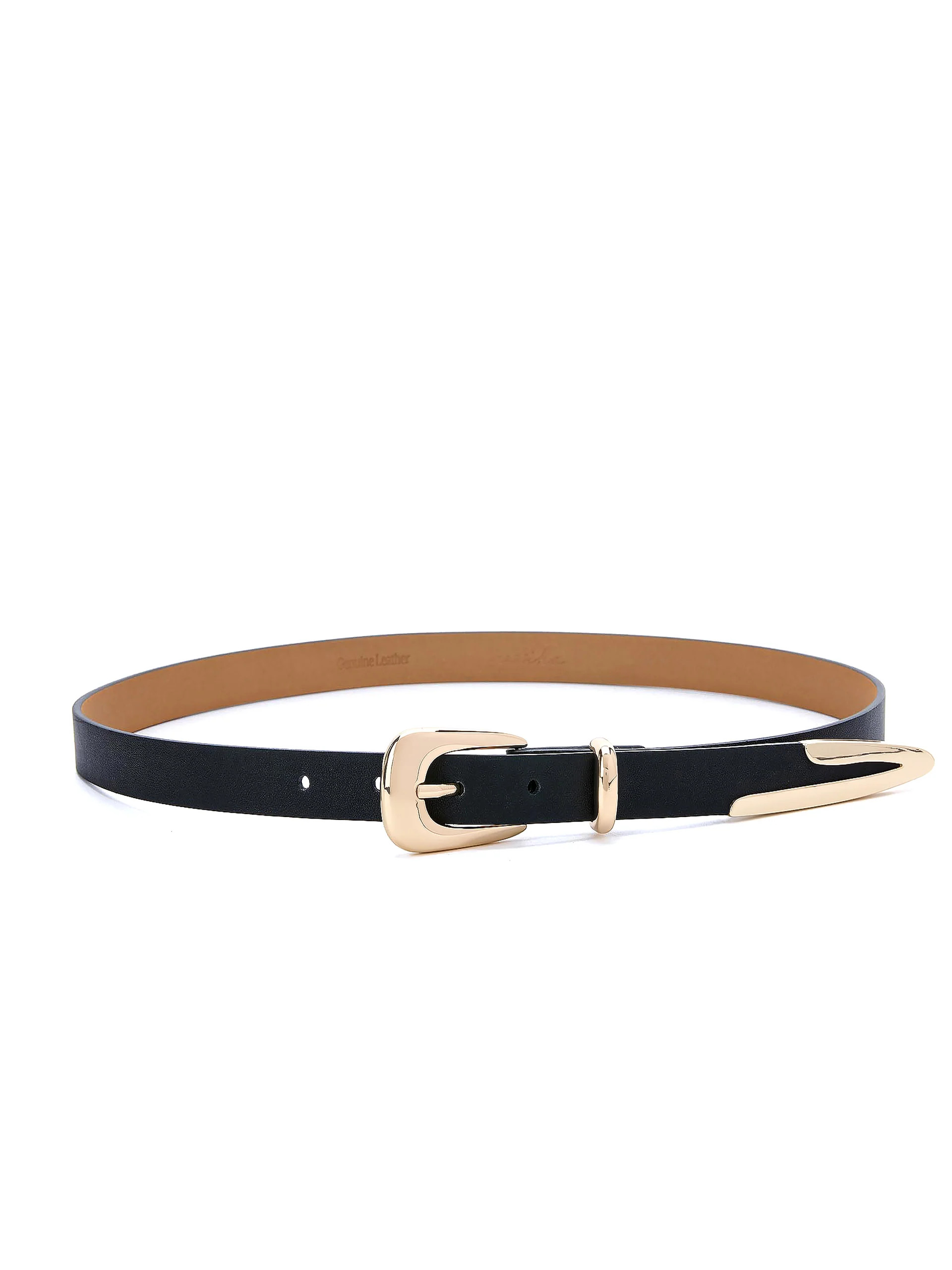 Modern Saddle Belt in Black | Ettika
