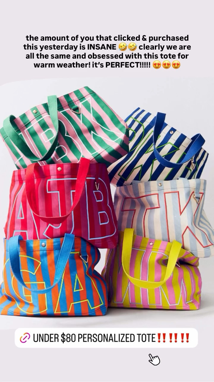 the amount of you that clicked & purchased this yesterday is INSANE 🤣🤣 clearly we are all the same and obsessed with this tote for warm weather! it’s PERFECT!!!!! 😍😍😍 @baublebar