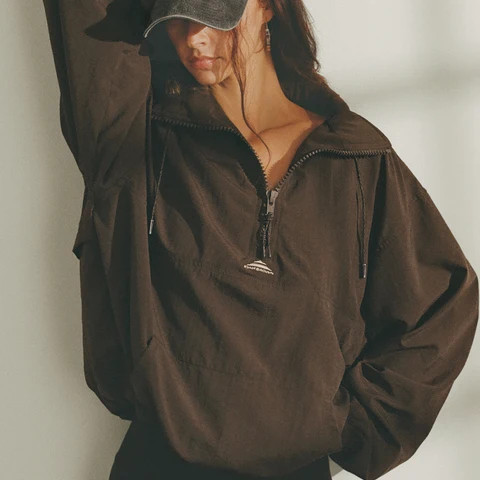 3/4 Zip Windbreaker | Joah Brown