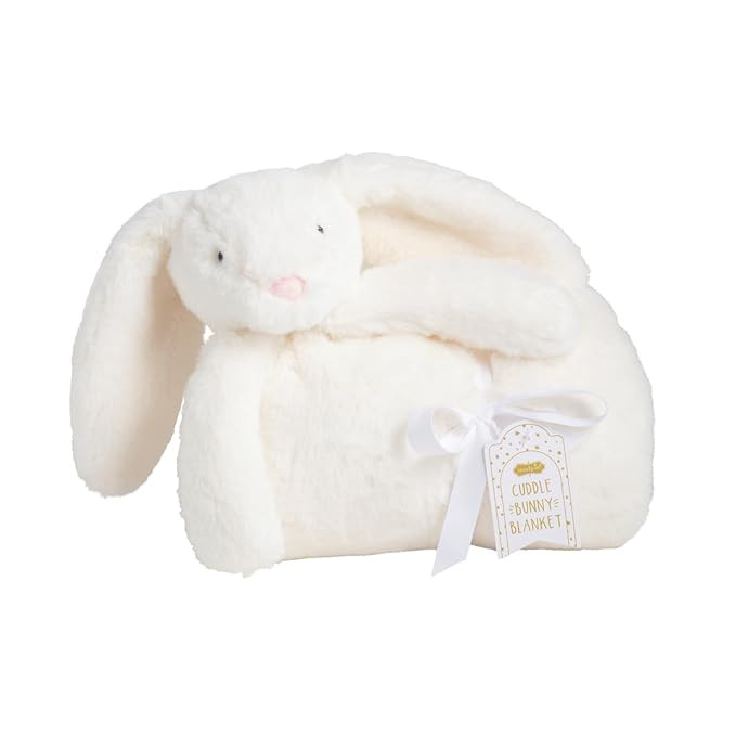 Mud Pie Ivory Bunny Plush Blanket | Amazon (US)