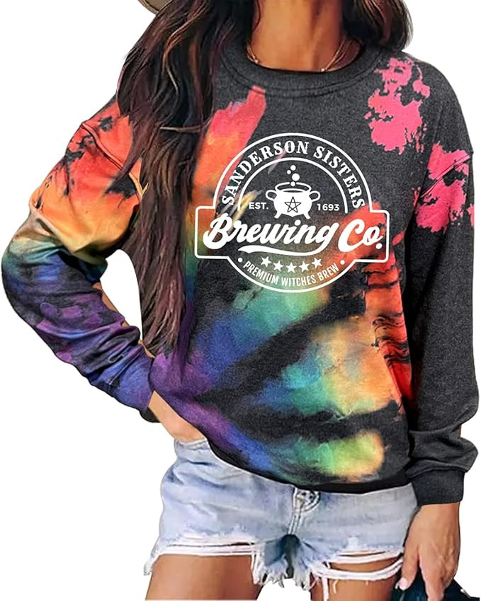 Sanderson Sisters Brewing Co Hocus Pocus Sweatshirt Women Funny Halloween Sweatshirt Teen Girls C... | Amazon (US)