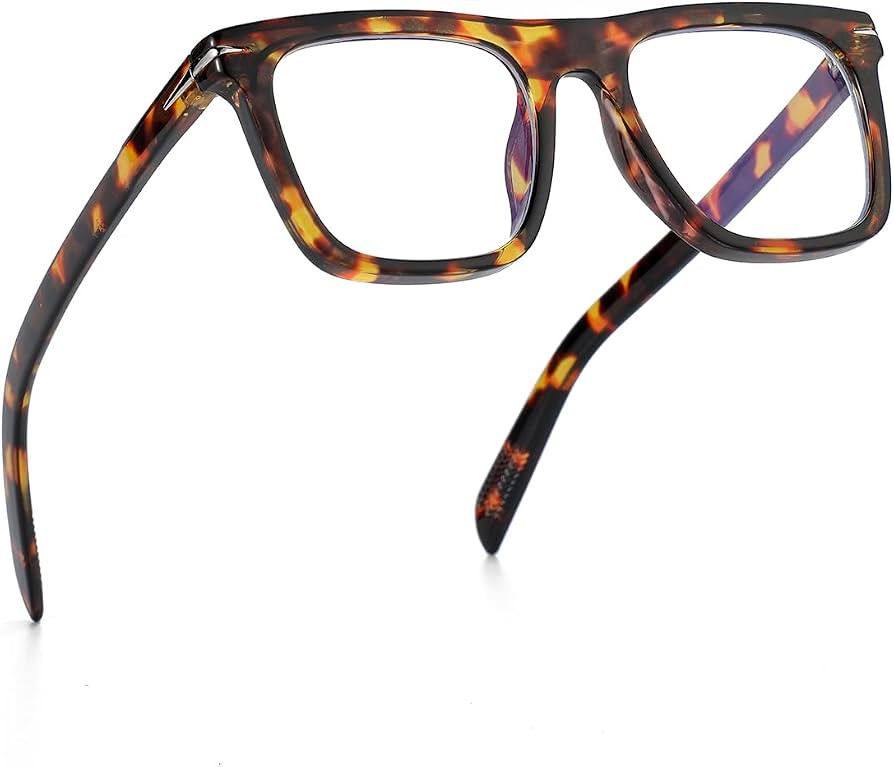 NIDOVIX Trendy Square Blue Light Blocking Glasses for Men Women, Fashion Frame Non-prescription C... | Amazon (US)