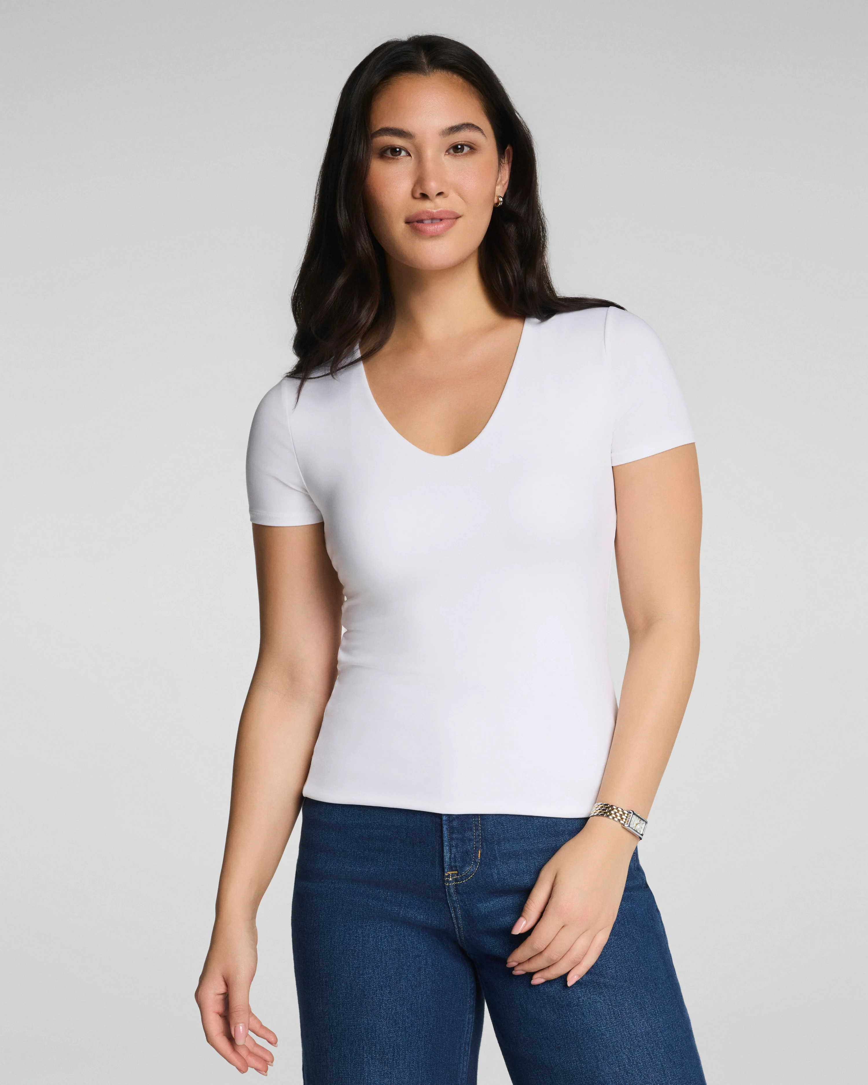 V-Neck Tee \u2013 Ultra-Soft, Everyday Essential | SPANX | Spanx