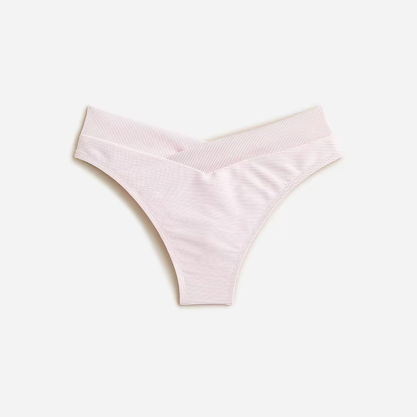 Ribbed cross-front cheeky bikini bottom | J. Crew US