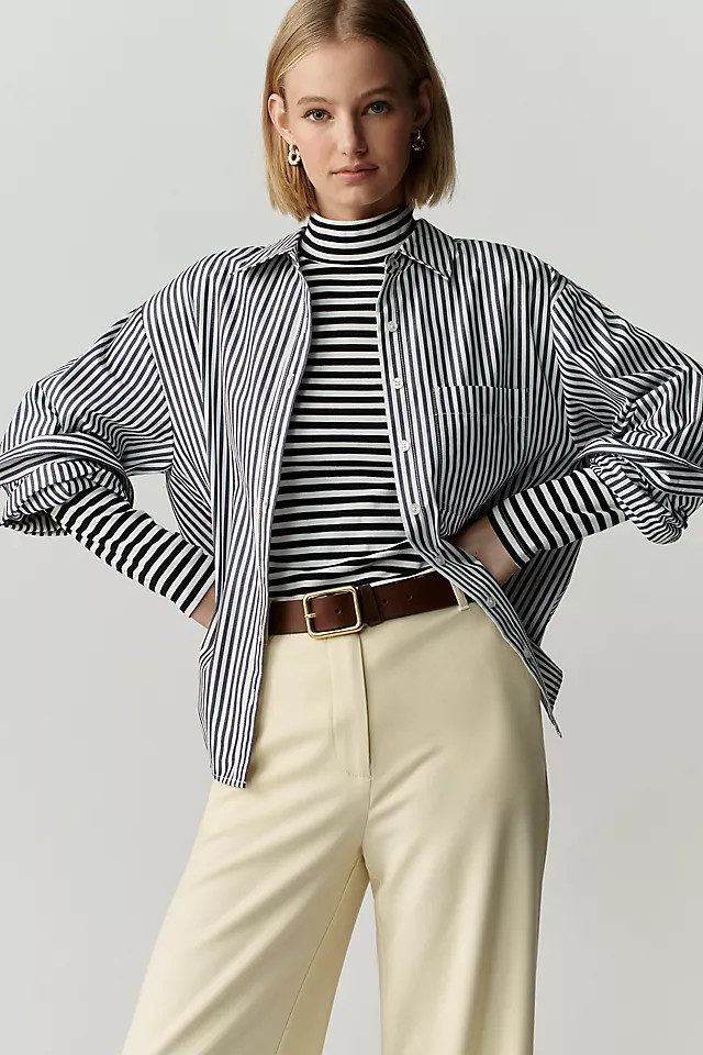 Shrunken Bennet 100% Cotton Buttondown Shirt | Anthropologie (US)