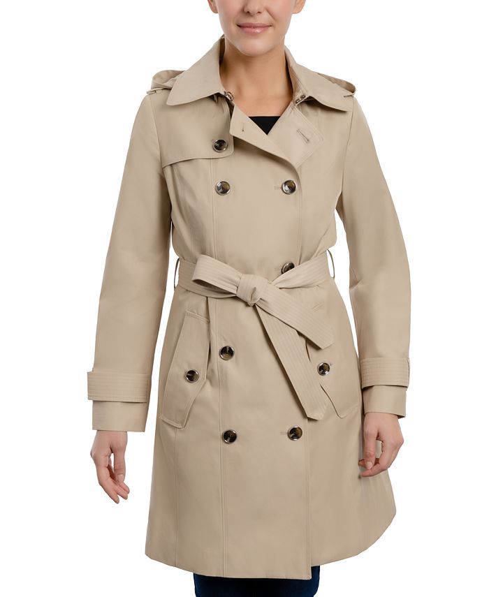 London Fog Women's Hooded Double-Breasted Trench Coat & Reviews - Coats & Jackets - Women - Macy'... | Macys (US)