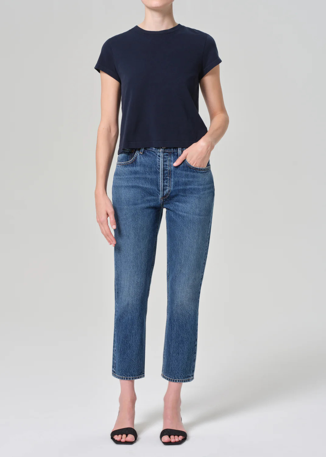 Riley High Rise Straight Crop in Control | AGOLDE