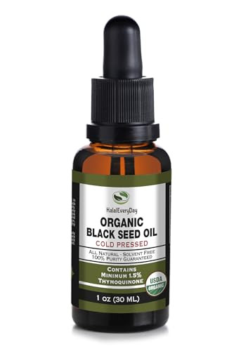 Organic Black Seed Oil - USDA Certified Cold Pressed Glass Bottle Over 1.5% Thymoquinone 3X strength Turkish Black Cumin Nigella Sativa non-GMO 100% Pure Blackseed Oil (1oz Glass Dropper Bottle) | Amazon (US)