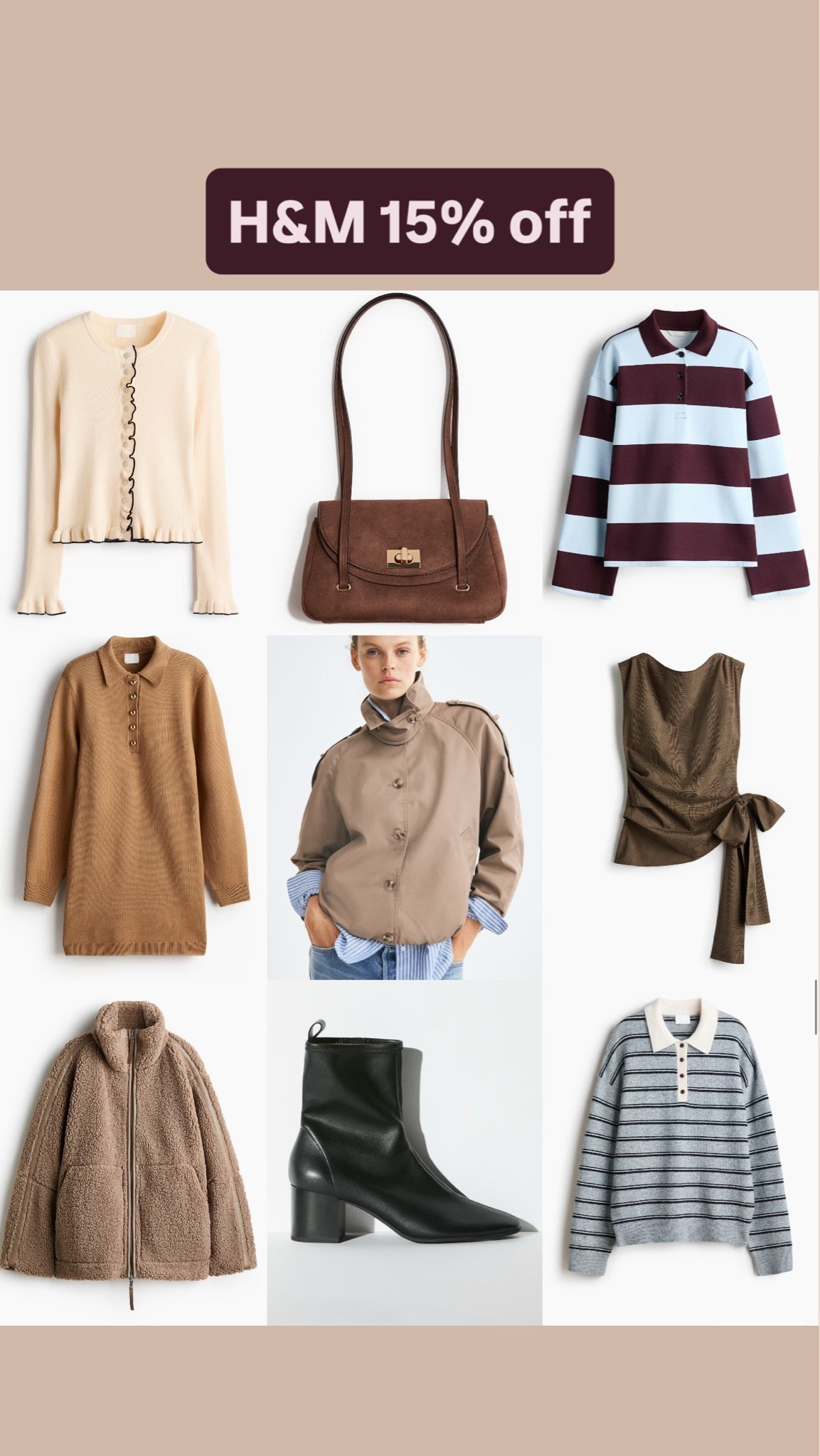 H&M 15% off

#LTKFashionMonth #LTKautumn #LTKstyletip