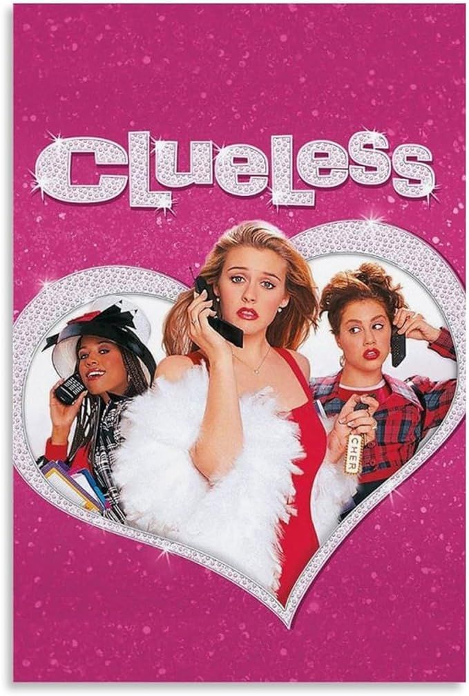 Clueless Vintage Movie Poster Canvas Wall Art 90S Room Aesthetic Posters HD Canvas Prints Wall Ar... | Amazon (US)
