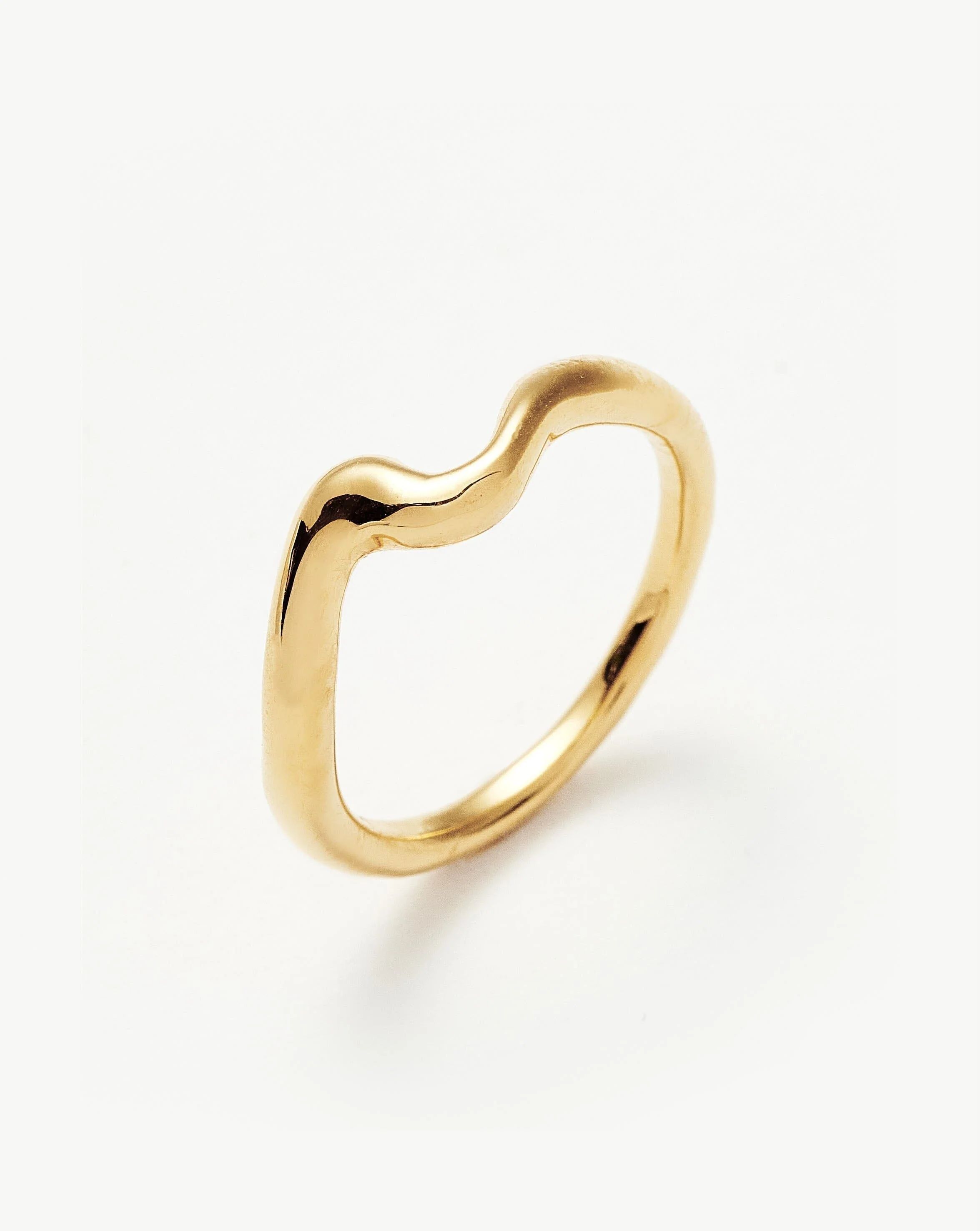 Molten Wave Stacking Ring | 18ct Gold Plated Vermeil | Missoma