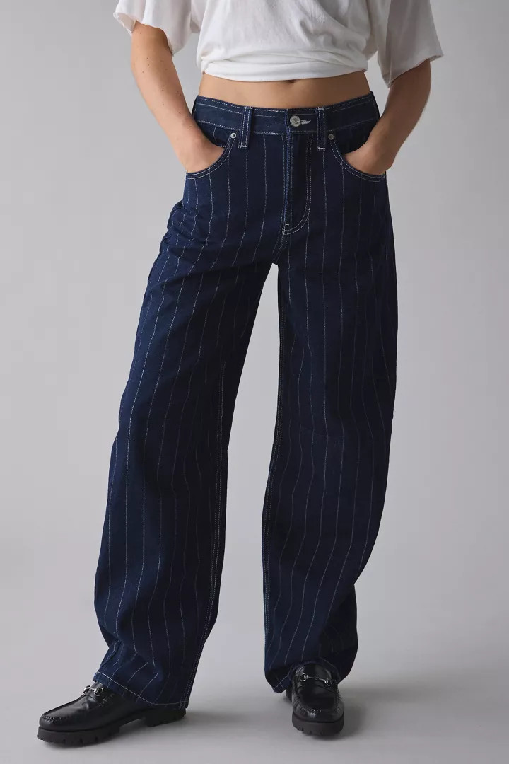 BDG Logan Printed Buckle Baggy Barrel Jean | Urban Outfitters (US and RoW)