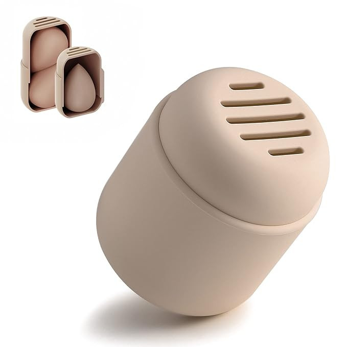 BEZOX Makeup Sponge Holder, Silicone Beauty Sponge Case with Double-Sided Vent Design for Quick D... | Amazon (US)