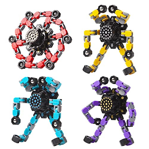 Easter Basket Stuffers Transformable Fidget Spinners 4 Pcs for Kids and Adults Stress Relief Sens... | Amazon (US)