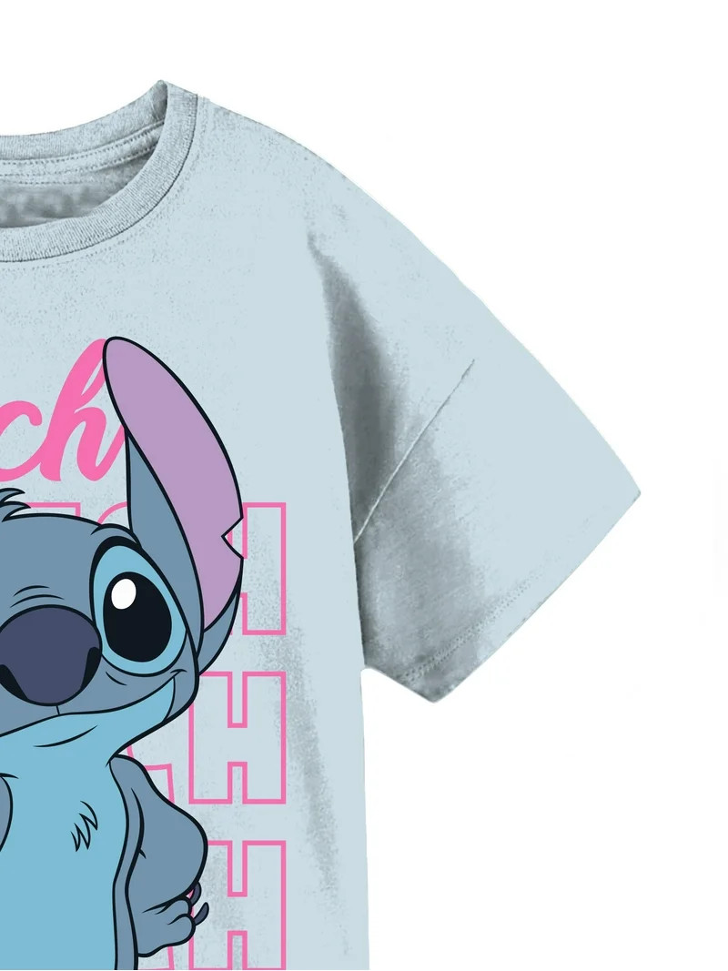Disney Lilo & Stitch Girls Short Sleeve Graphic T-Shirt, Sizes 4-16 & Plus | Walmart (US)