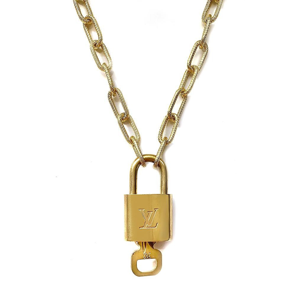 Vintage Louis Vuitton Lock Necklace | Erin Fader Jewelry Design