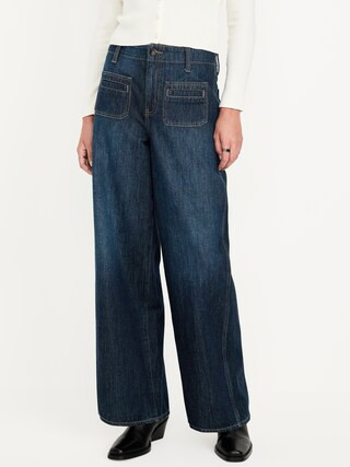 High-Waisted Baggy Wide-Leg Trouser Jeans | Old Navy (US)