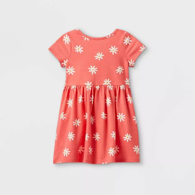 Toddler Girls' Printed Knit Short Sleeve Dress - Cat & Jack™ | Target