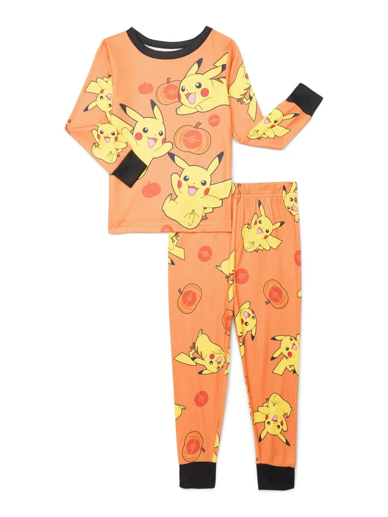 Pokémon Boys Pikachu Halloween Pajama Top and Pants Set, 2-Piece, Sizes 4-10 | Walmart (US)