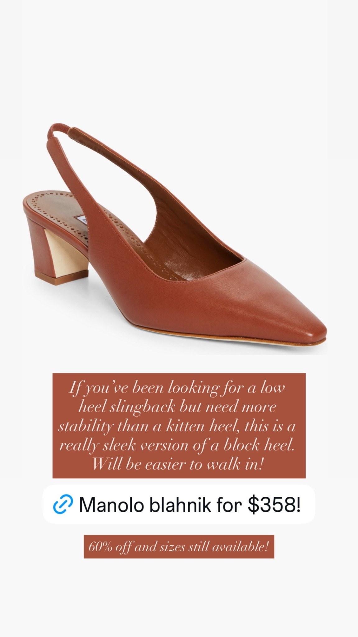 Classic slingback pumps on sale now!

#designershoes
#designerpumps
#kittenheels
#officeshoes
#slingbackpumps

#LTKHoliday #LTKSaleAlert #LTKGiftGuide