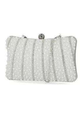 Jessica McClintock Dee Pearl Minaudiere Clutch | Belk