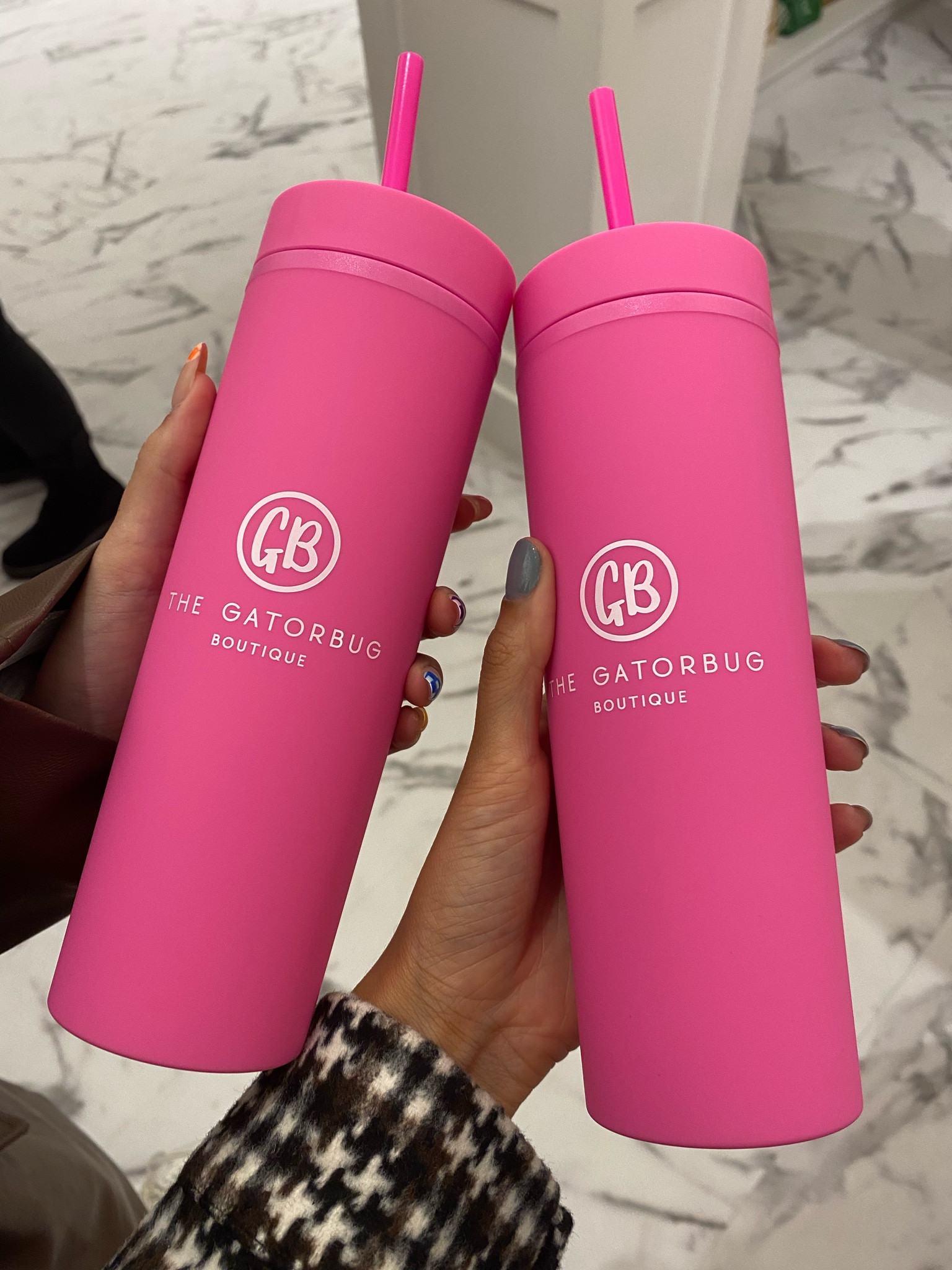 Bottles pink cup water cup Gatorbug pink bottle refill hydrate bottle 