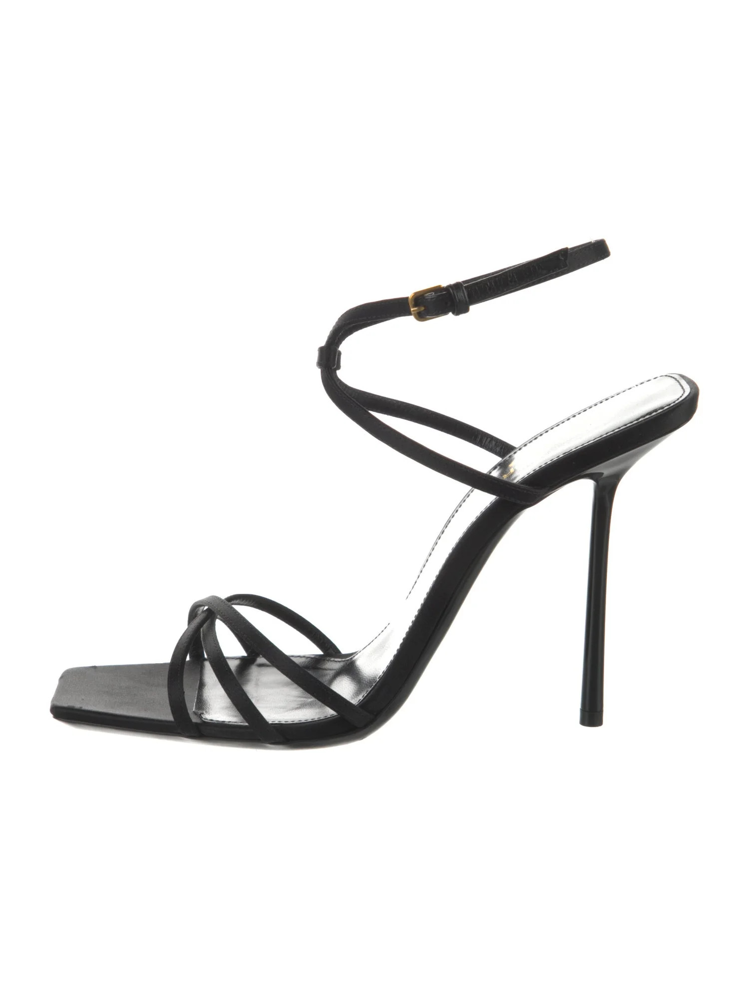 Saint Laurent Leather Sandals - Black Sandals, Shoes - SNT464078 | The RealReal | The RealReal
