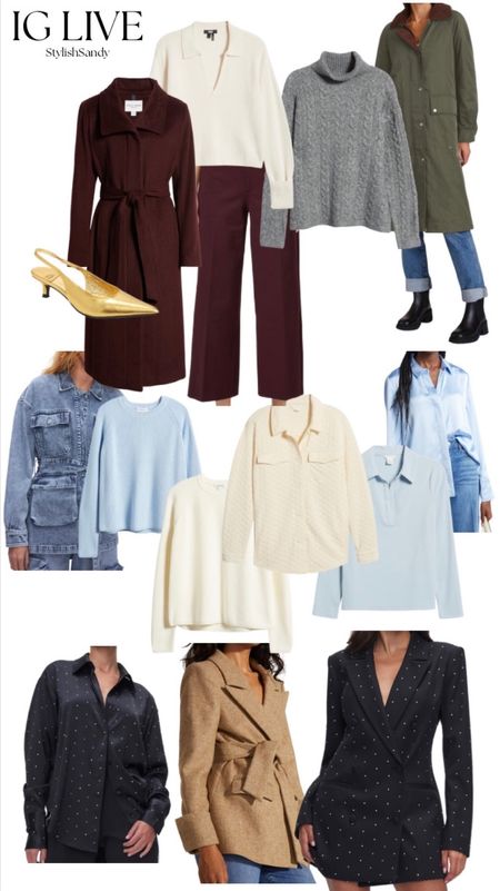 Love these moderately priced gift ideas to wear now or gift to someone you love. Includes sweaters, polos, coats, jackets and metallic kitten heels. 

#LTKover40 #LTKGiftGuide #LTKHoliday