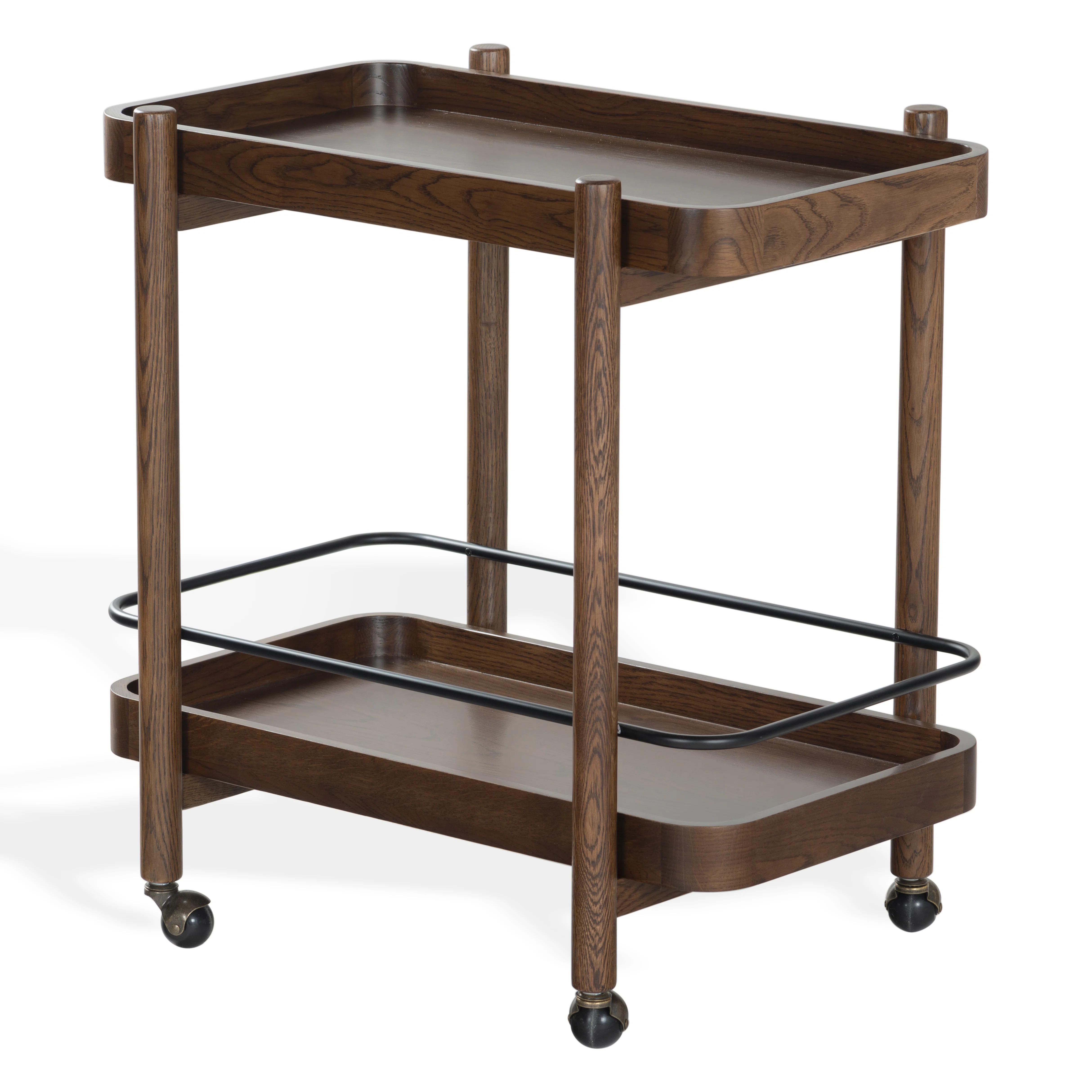 Krystof Wood 2 Shelf Barcart | Joss & Main