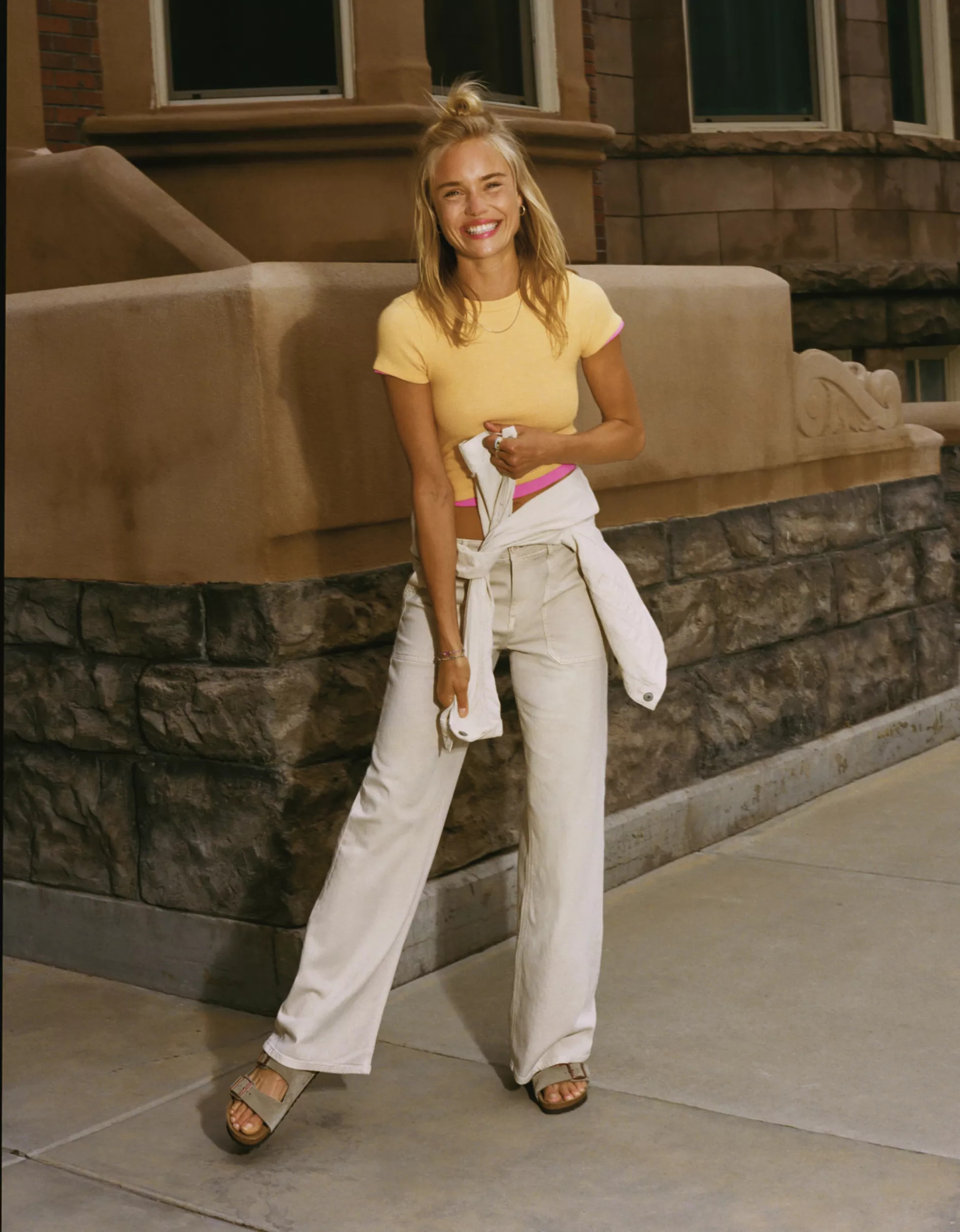 AE Dreamy Drape Stretch Super High-Waisted Baggy Wide-Leg Pant | American Eagle Outfitters (US & CA)