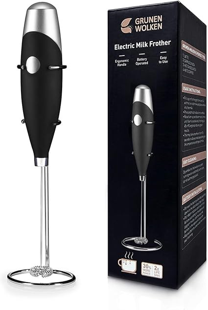 GRUNEN WOLKEN Milk Frother Handheld Get Froth in 7 Seconds High Powered Low Noise with Support St... | Amazon (US)