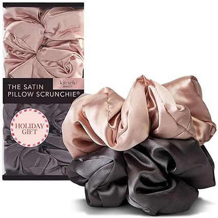 Kitsch Satin Hair Scrunchies for Women, Softer Than Silk Scrunchies for Hair - No Damage Satin Ha... | Amazon (US)