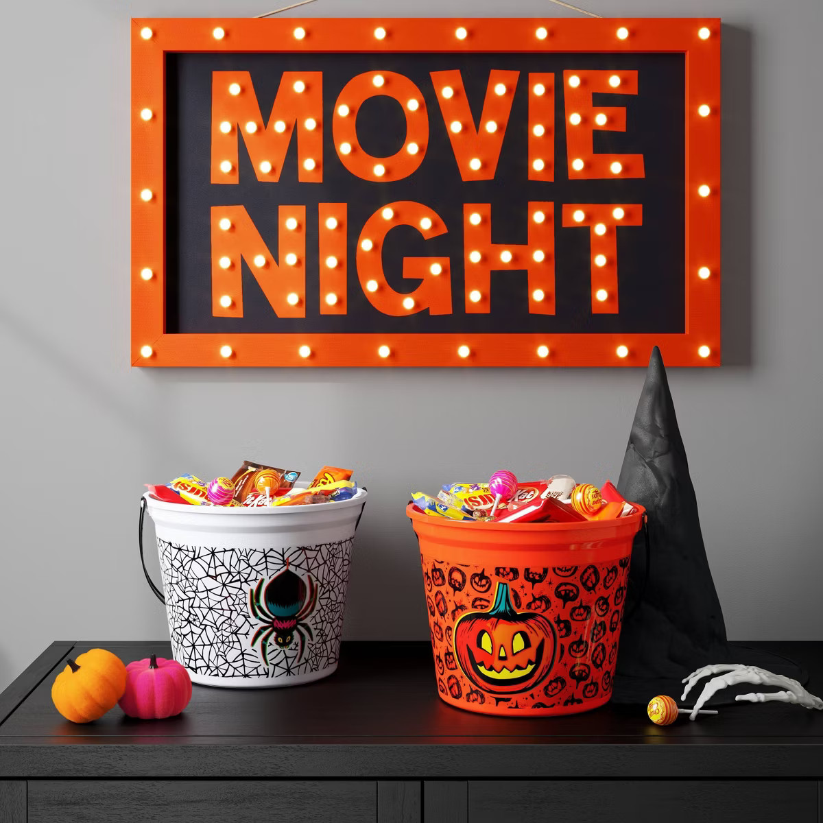 7.64" Jack Halloween Plastic Trick or Treat Pail Orange - Hyde and EEK! Boutique™ | Target