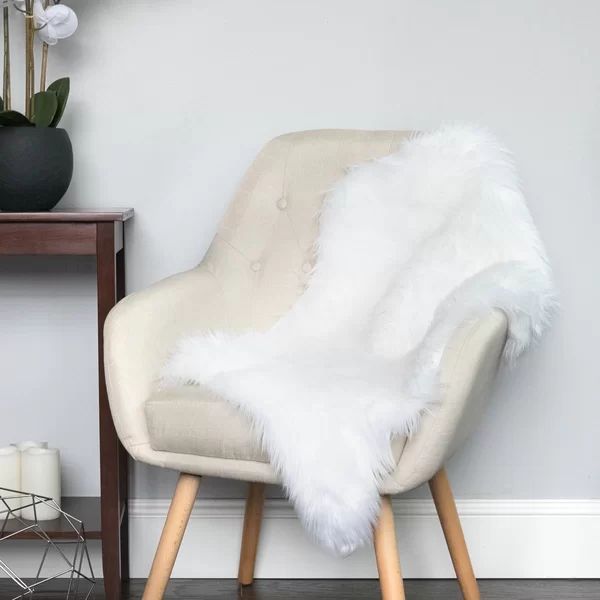 Aanya Fluffy White Area Rug | Wayfair North America