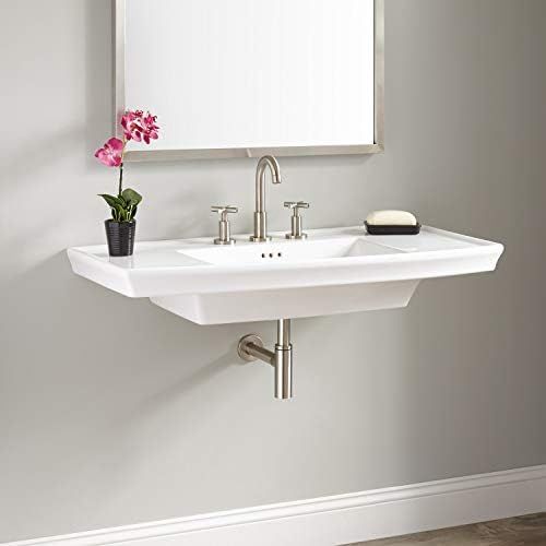 Signature Hardware 937037 Olney 40" Vitreous China Wall Mounted Bathroom Sink with 3 Faucet Holes... | Amazon (US)