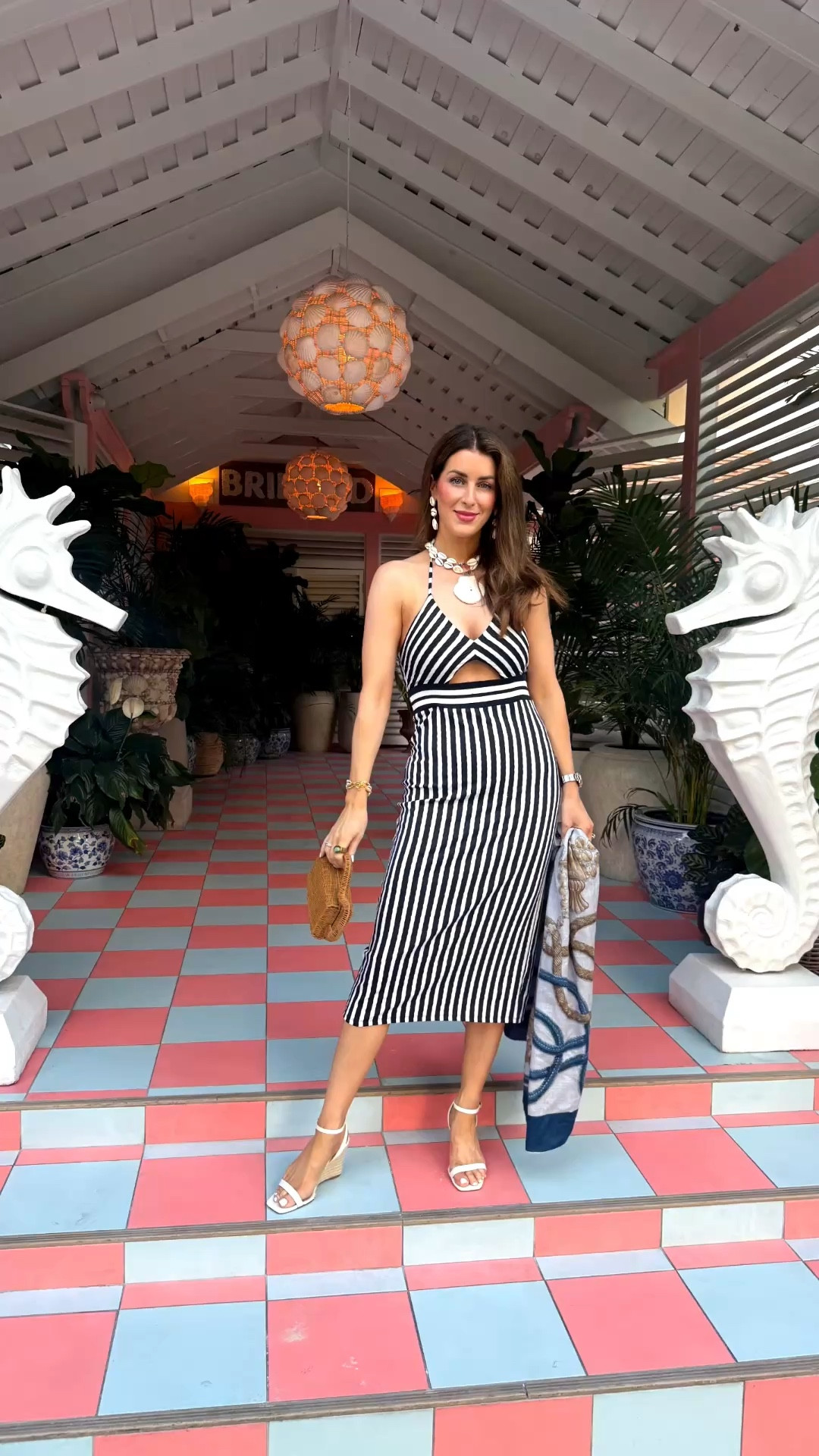 Use code JCATHELL15 on the jewelry.

POV: you have exactly 3 seconds to film your outfit before people walk in. 😅

I literally propped my phone in a plant, hit record, and sprinted into frame to show you this dress before dinner started. Zero time for retakes… and definitely no time to suck in. Ha.

But this dress deserved its moment.

The vertical stripe is everything because vertical lines naturally elongate your frame and make you look taller and slimmer. It’s one of my favorite styling tricks when I want something effortless but flattering.

Wearing a small in this one and it’s such an easy throw-on piece for vacation dinners, summer nights, or anything where you want to look polished without trying too hard.

Sometimes the best outfit videos are the ones you barely had time to film.

Follow along for more effortless outfit ideas and styling tricks.

#styleover30 #elevatedeverydaystyle #vacationstyle #whatimwearing #effortlessstyle

#LTKTravel #LTKOver40 #LTKTall