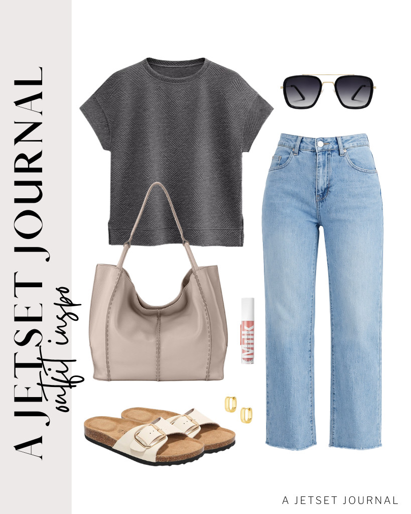 PRETTYGARDEN’s short-sleeve top and straight-leg jeans are our combo for this outfit. For your footwear, you can wear these Project Cloud sandals and complete the look with stud earrings and this Milk Makeup Odyssey Lip Gloss.

#LTKSeasonal #LTKSaleAlert #LTKTravel
 

 