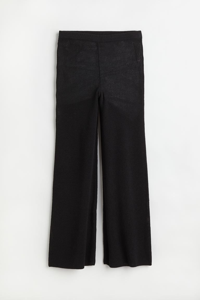 Rib-knit Linen-blend Pants | H&M (US + CA)