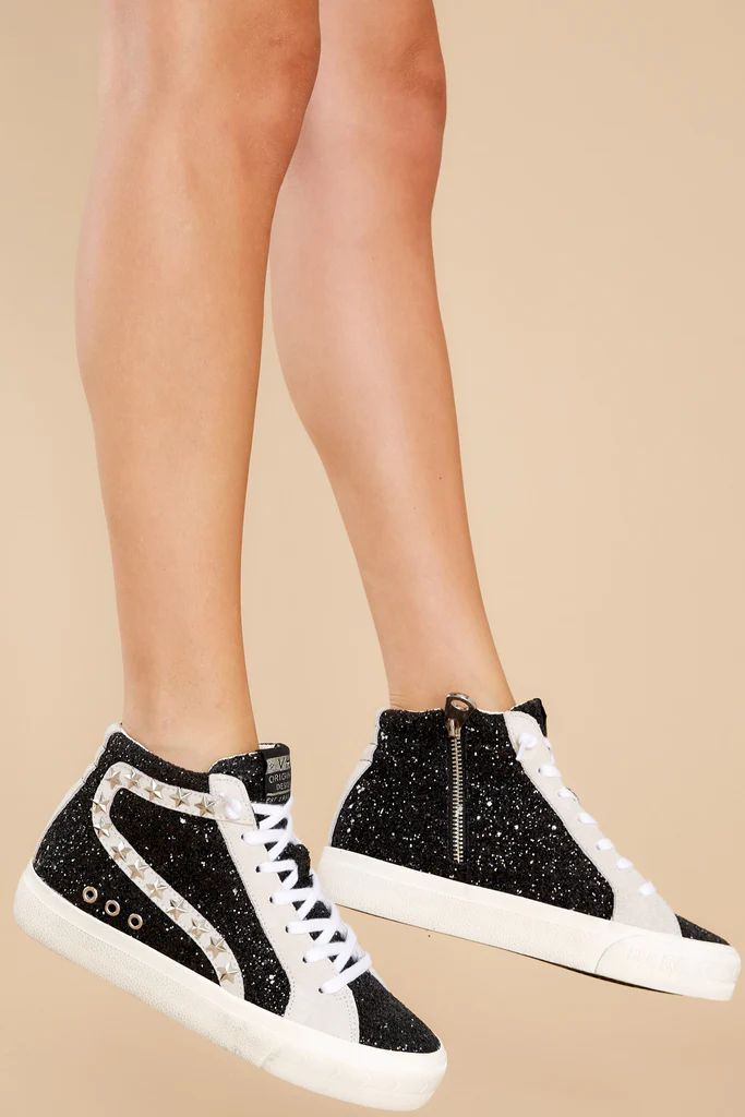 Dormy Black Sparkle High Top Sneakers | Red Dress 