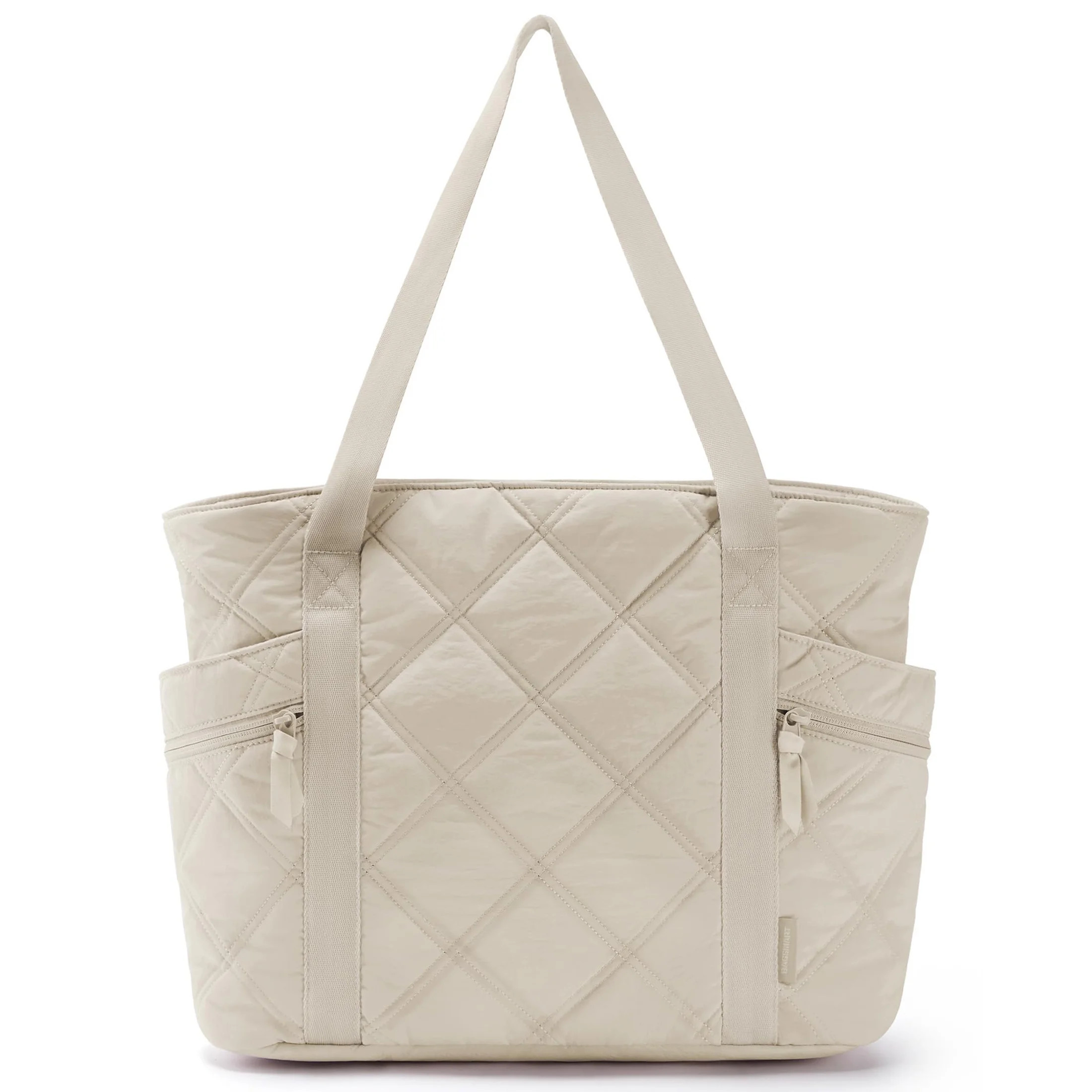 BAGSMART Tote Bag for Women, Puffer Tote Bag with Zipper, Travel Essentials Quilted Nurse Bag Car... | Walmart (US)